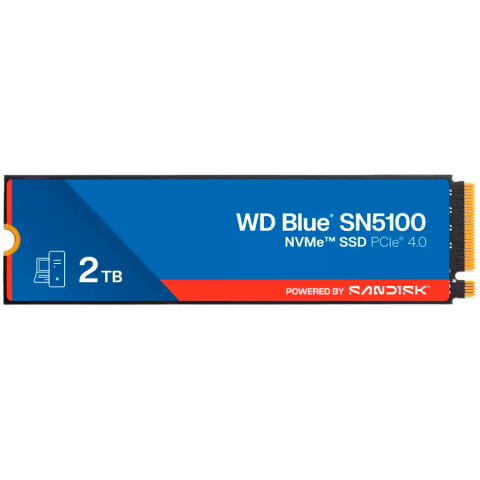 SSD - SSD WD Blue SN5100 2TB M.2 2280 PCIe Gen4 x4 NVMe QLC 3D, Read/Write: 7100/6700 MBps, IOPS 1000K/1300K, TBW: 900