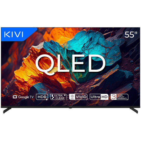 Monitoare/Televizoare - TV KIVI 55U720QB 55'' QLED 4K Google TV, Dolby Audio, Max Vivid, HDMI 2.1
