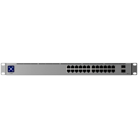 Retelistica - Ubiquiti 24-port, Layer 3 Etherlighting™ switch, 8 х 2.5 GbE PoE++ ports, 16 х GbE RJ45 ports including (8) PoE+ and (8) PoE++, 2 х 10G SFP+ ports
