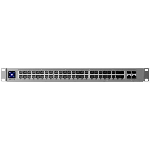 Retelistica - Ubiquiti 48-port, Layer 3 switch 2.5 GbE and PoE++ output, 16x 2.5 GbE ports including (8) PoE+ and (8) PoE++, 32x GbE ports including (24) PoE+ and (8) PoE++, 4x 10G SFP+ ports. Can power devices wit