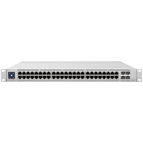 Retelistica - Ubiquiti Enterprise Layer 3, PoE switch with (48) 2.5GbE, 802.3at PoE+ RJ45 ports and (4) 10G SFP+ ports