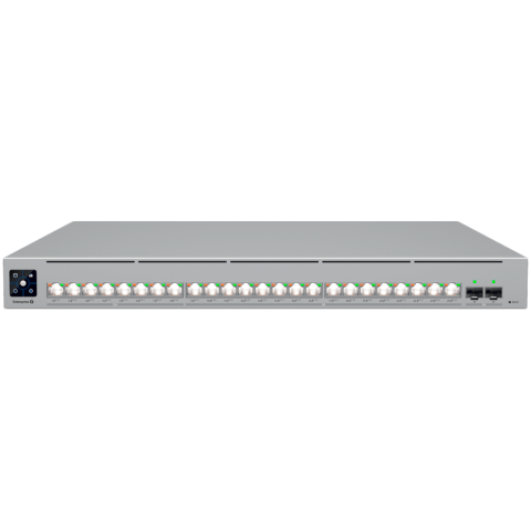 Switch-uri - Ubiquiti network switch ECS-24-PoE-EU Enterprise-grade 24-port, Layer 3 Etherlighting PoE+++ switch with high-capacity 10 GbE RJ45 and 25G SFP28 connections for high availability system design, (16) 1