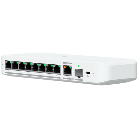 Retelistica - Ubiquiti switch USW-Flex-2.5G-8-EU 8-port 2.5 GbE ports, 10 GbE PoE+ input port for power / SFP+ port combo