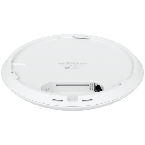 Ubiquiti U7-Pro-Max Ceiling-mounted WiFi 7 AP with 8 spatial streams, 6 GHz support, and a dedicated spectral scanning engine for interference-free WiFi in demanding, large-scale environments [3]