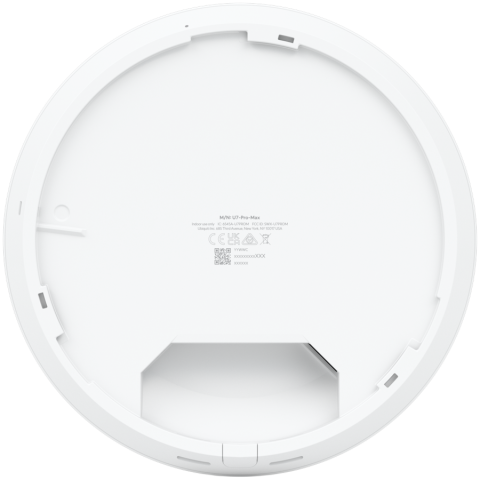 Ubiquiti U7-Pro-Max Ceiling-mounted WiFi 7 AP with 8 spatial streams, 6 GHz support, and a dedicated spectral scanning engine for interference-free WiFi in demanding, large-scale environments [2]
