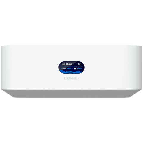 Ubiquiti UniFi Express 7 UX7 Mesh-scalable, super-compact 10G Cloud Gateway with integrated WiFi 7, 10 GbE RJ45 WAN port, 2.5 GbE RJ45 LAN port to extend network, up to 30+ UniFi devices and 300+ clie [1]