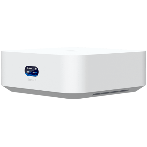 Retelistica - Ubiquiti UniFi Express 7 UX7 Mesh-scalable, super-compact 10G Cloud Gateway with integrated WiFi 7, 10 GbE RJ45 WAN port, 2.5 GbE RJ45 LAN port to extend network, up to 30+ UniFi devices and 300+ clie