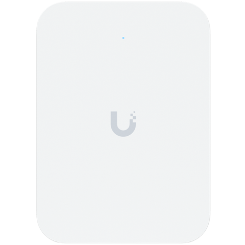Retelistica - Ubiquiti UniFi U70IW Wall mounted WiFi 7 AP with 4 spatial streams and an integreated 2.5GbE PoE switch desined for hospitality enviorments