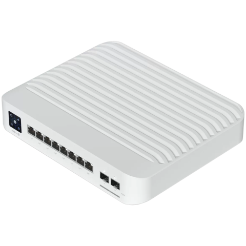 Ubiquiti USW-Pro-8-PoE-EU An 8-port, Layer 3 switch with PoE+ and PoE++ output. Can power devices with up to 120W, with a power consumption of 30W (Excluding PoE output) [2]