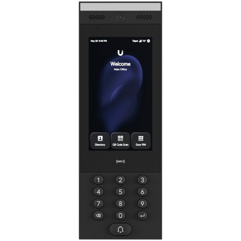 Control Acces - Terminal interfon Ubiquity UA-G3-Intercom pentru interior/exterior, pentru gestionarea cererilor de intrare în clădiri rezidențiale și comerciale, cu suport Touch Pass