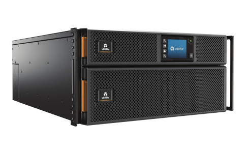 UPS - UPS monofazat Vertiv Liebert GXT5, 6kVA, mufă de intrare - cablată, 5U, ieșire - 230V, cablată, grupuri de prize de ieșire (6)C13 și (2)C19, kit de montare în rack, placă de comunicații RDU101, garanț