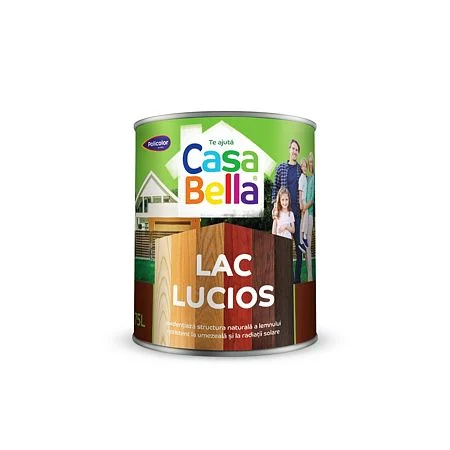 Materiale De Constructii - Lac pentru lemn Casabella incolor lucios, cutie 0.75L