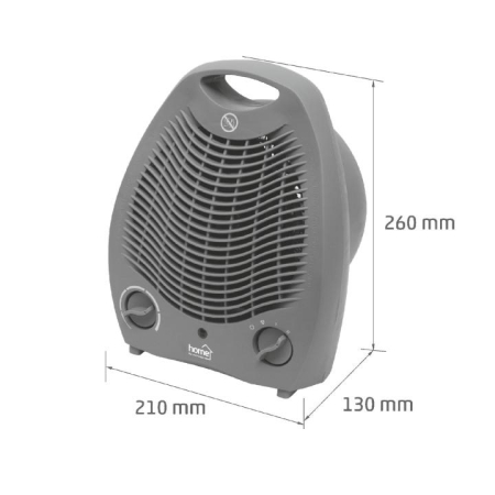 Incalzitor cu ventilator Home FK1M, 2000W, aer rece cald, Gri [2]