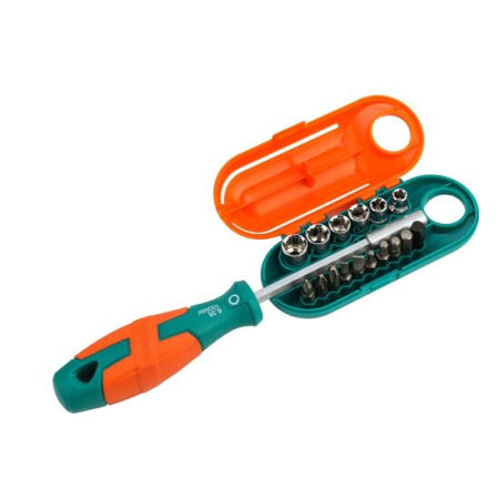 Scule si unelte - Chei tubulare si biti cu maner set 17, Hanbon HB625917