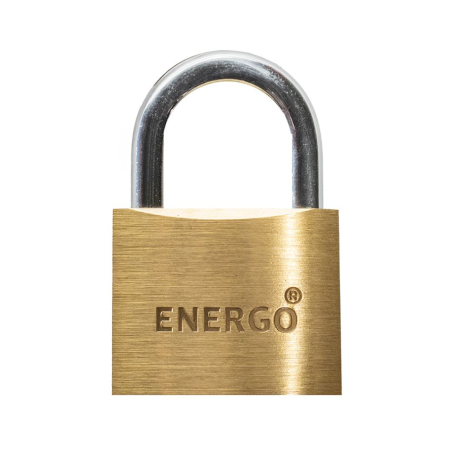 Feronerie - Lacat din alama LockGuard 50 mm Dia-8 mm 3 chei din alama ENERGO ZZ