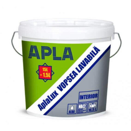 Vopsea Lavabila - Vopsea lavabila 15L+1.5L Aplalux