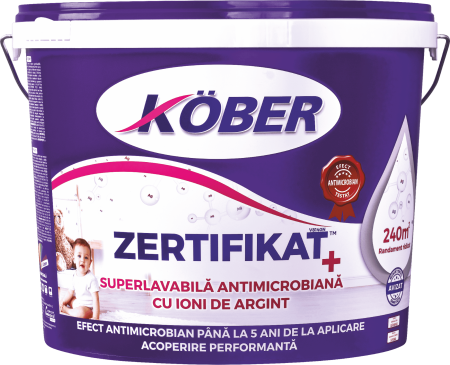 Materiale De Constructii - Vopsea lavabilă interior Kober Zertifikat 8.5L, culoare alb mat, putere mare de acoperire – yceinstal.ro