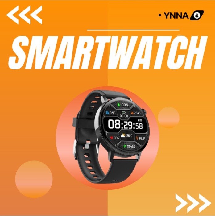 Ceas Smartwatch, . YNNA®, Masurare glicemie, Meniu in limba Romana, Apel Bluetooth, Tensiune arteriala, EKG, Negru [7]