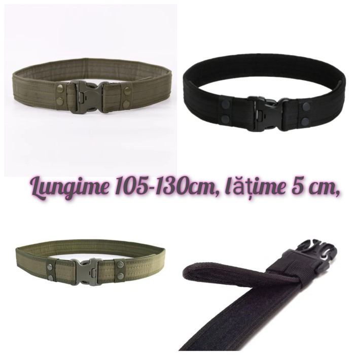 Curea Tactică YNNA® Combat, Reglabilă 105-130 cm, Negru – Durabilitate și Confort [7]