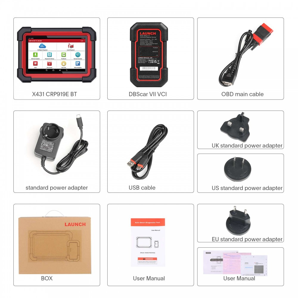 Tester de diagnoza auto multimarca .YNNA® LAUNCH X431 CRP919E BT display 7 inch, OBD2 Scanner [4]