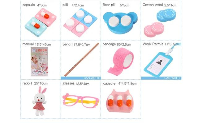 Trusă Doctor pentru Copii .YNNA® – Set Medical din Lemn cu 24 de Piese [8]