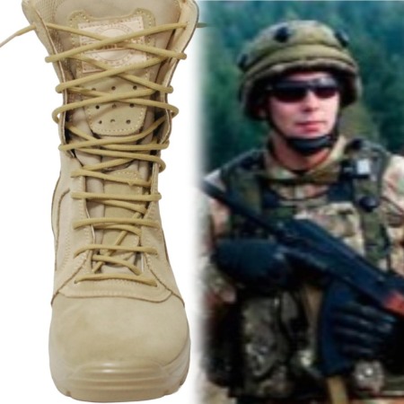 Bocanci Militari Tactici, Piele Naturală Întoarsă Bej – Confort și Durabilitate [3]