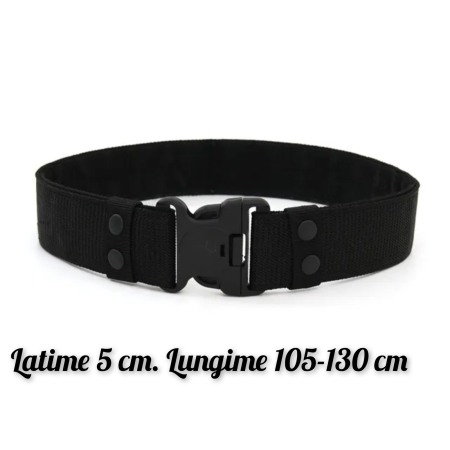 Curea Tactică YNNA® Combat, Reglabilă 105-130 cm, Negru – Durabilitate și Confort [1]