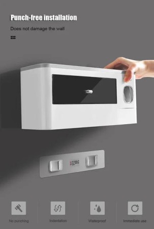 Suport Multifuncțional pentru Periuțe de Dinți – 6 Sloturi, 3 Pahare Magnetice, Dispenser Pastă, Sertar Depozitare [4]
