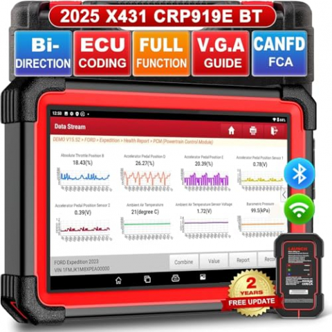 Testere Auto - Tester de diagnoza auto multimarca .YNNA® LAUNCH X431 CRP919E BT display 7 inch, OBD2 Scanner