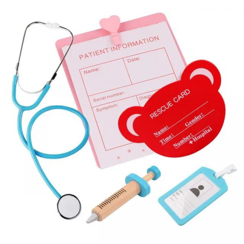 Trusă Doctor pentru Copii .YNNA® – Set Medical din Lemn cu 24 de Piese [5]