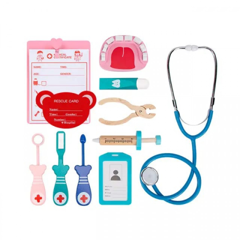 Trusă Doctor pentru Copii .YNNA® – Set Medical din Lemn cu 24 de Piese [8]