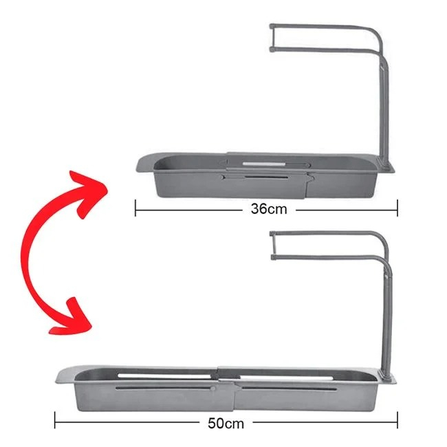 Suport Organizator Extensibil Gri pentru Chiuveta 36–50 cm [2]