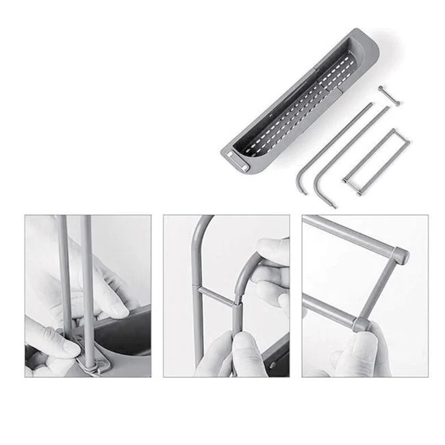 Suport Organizator Extensibil Gri pentru Chiuveta 36–50 cm [3]