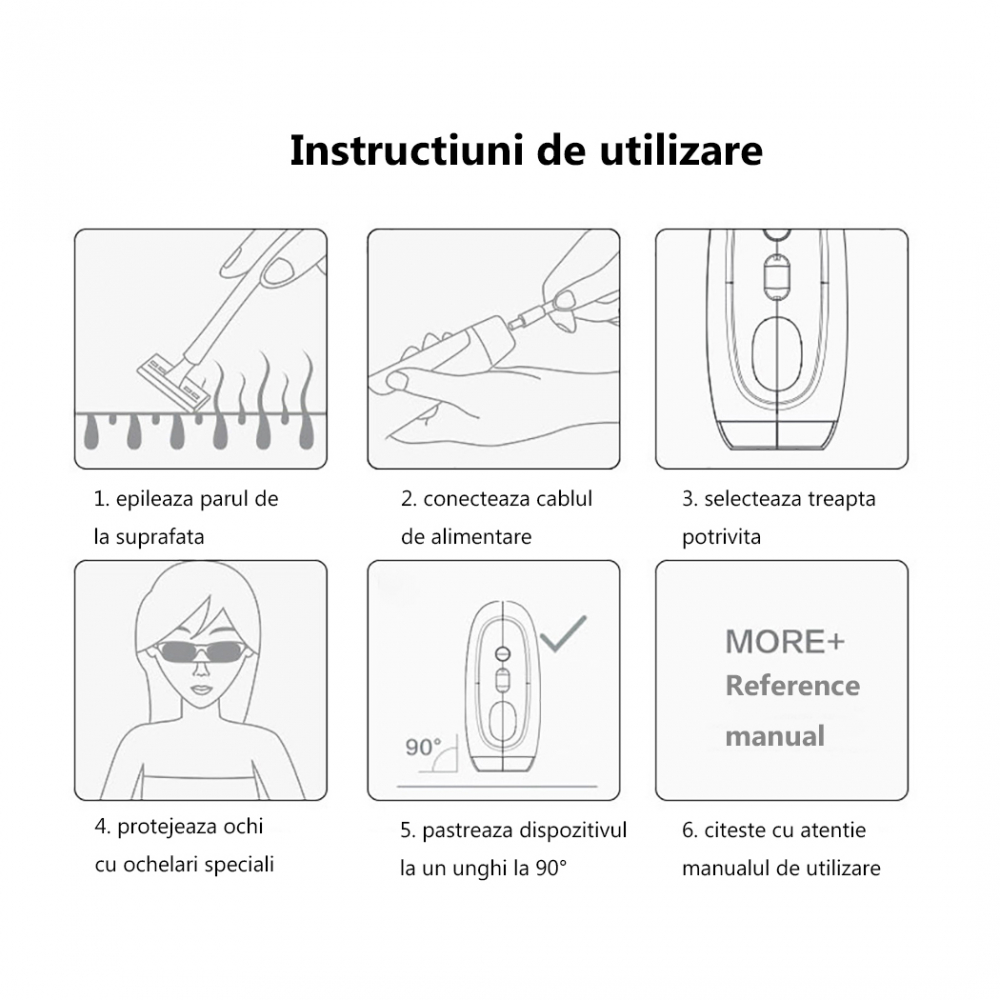 Epilator IPL pentru epilare definitiva fara durere, intinerire piele/acnee, pentru corp si fata, mod automat, 5 niveluri de intensitate, cap extra-lat [3]