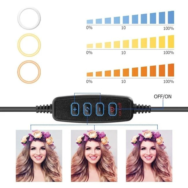 Lampa Circulara LED 26cm cu Trepied – Reglabila 360° [3]