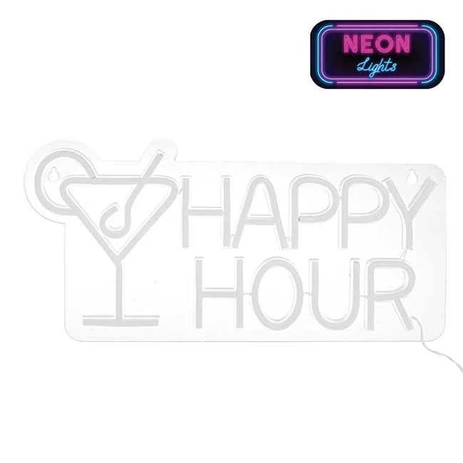 Lampa LED Neon Happy Hour Cocktail 43x21cm [2]