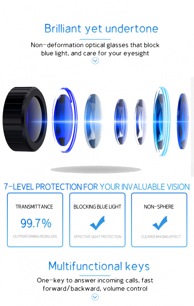Ochelari VR Park J50 cu căști audio Bluetooth integrate, lentile reglabile și design ergonomic, compatibili cu Android și iOS. [4]