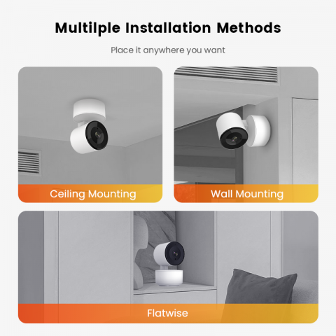 Camera inteligenta de Supraveghere - detectare AI a miscarii, sunetului, rotire 360º orizontala, 90º verticala, mod noapte automat [6]