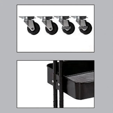 Etajera Metalica Neagra cu 3 Nivele 44 x 36 x 82 cm [2]