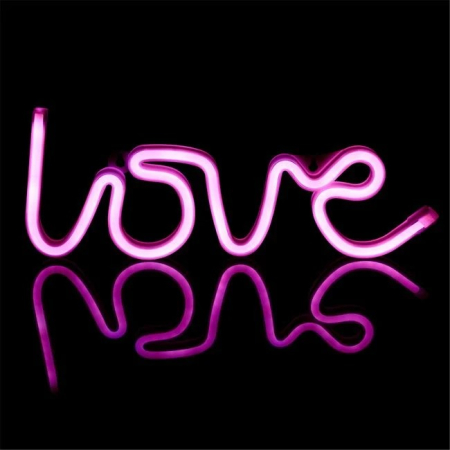 Iluminat Interior & Accesorii LED - Lampa LED Neon LOVE Fucsia