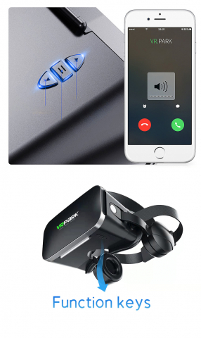 Ochelari VR Park J50 cu căști audio Bluetooth integrate, lentile reglabile și design ergonomic, compatibili cu Android și iOS. [2]