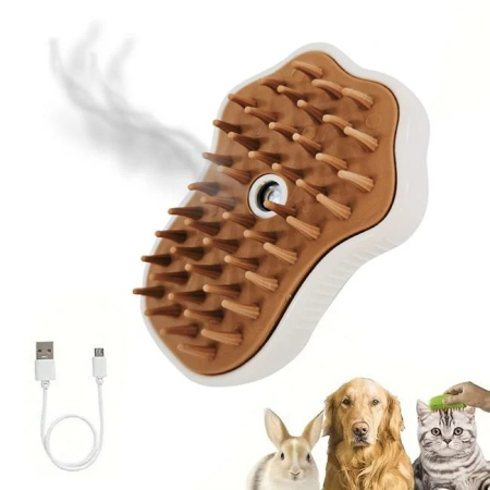 Perie cu Aburi pentru Ingrijirea Blanii Animalelor – Masaj si Pulverizare USB [1]