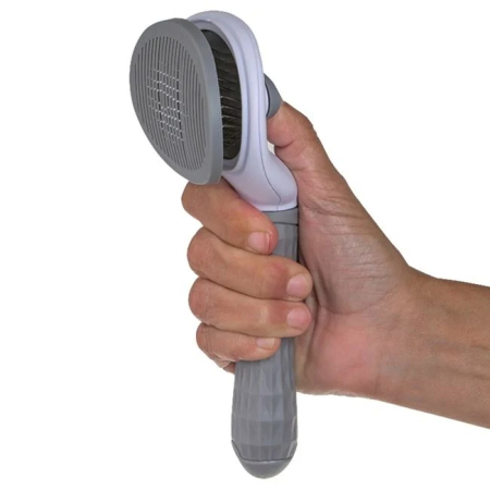 Pet Shop - Perie cu mecanism pentru ingrijirea blanii – 19cm