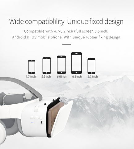 Set Ochelari VR si Controller, BOBOVR, Casti Stereo Hi-Fi, Bluetooth, Alb [6]