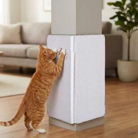 Pet Shop - Suport de Zgariat pentru Pisici – Model de Colt, Carton 33.5x44cm