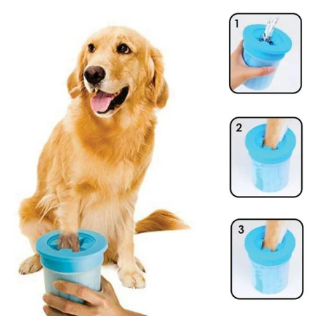 Pet Shop - Suport pentru Curatarea Labutelor cu Peri din Silicon – Ø9.5x11cm