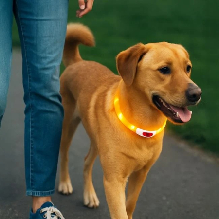 Pet Shop - Zgarda cu Lumina LED pentru Caini – 3 Moduri