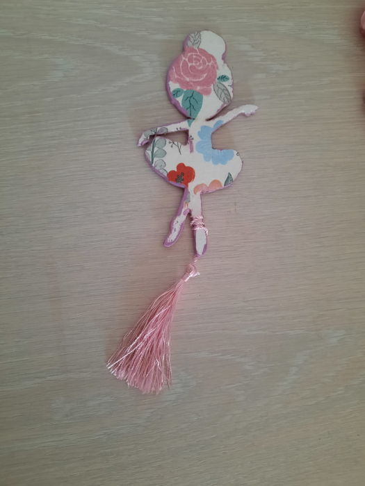 Semn de carte balerina cu trandafir [2]