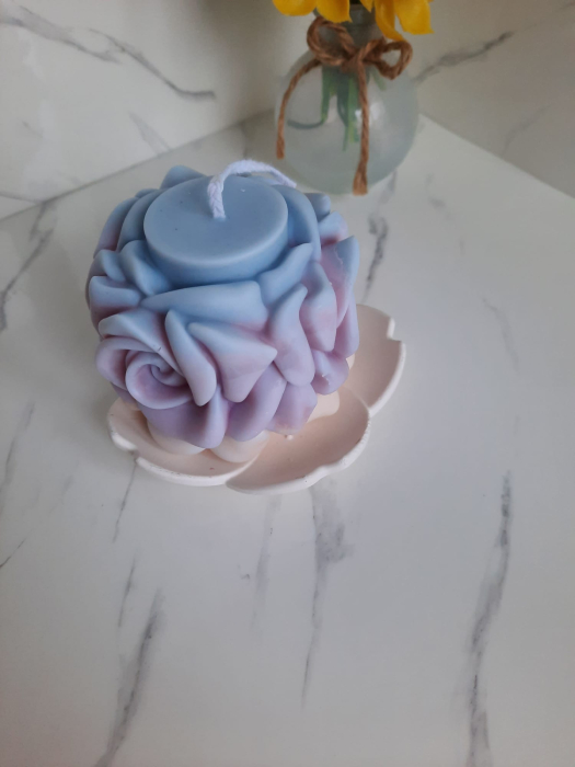 Lumanare cu trandafiri bleo [2]