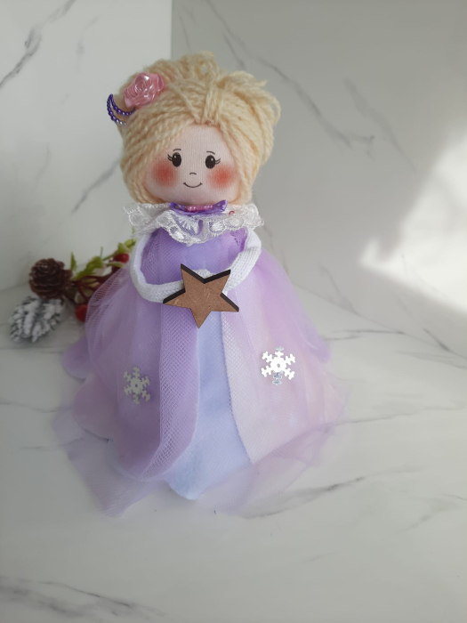 Decoratiune zana cu rochie lila [2]